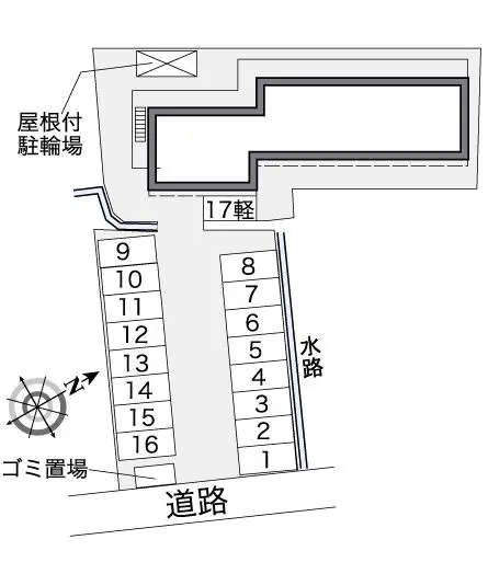 ★手数料０円★河北郡津幡町太田　月極駐車場（LP）